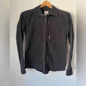 Topo Designs Women’s Dirt Shirt, Black, Small, Casual Button Up